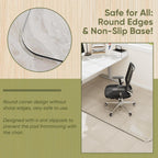 Furnbar Office Chair Mat for Carpet & Hardwood, Upgraded 29" x 48" Dual Use Tempered Glass Chair Mat for Chair and Footrest Under Desk