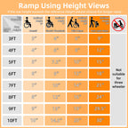 HABUTWAY 6ft Wheelchair Ramp, Portable Wheelchair Ramp with Support Legs, Double Non-skid Ramp Hold Up to 800Lbs, Threshold Ramp for Home,Stairs, Curbs,Steps,Doorway