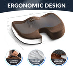 ComfiLife Premium Gel & Memory Foam Seat Cushion – Doctor Recommended Office Chair Cushion, Car Seat Cushion – Chair Cushions for Back & Sciatica Pain Relief – Seat Cushions for Office & Desk (Brown)