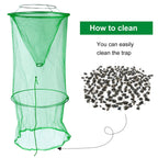 4 Pack Ranch Fly Trap, Farm/Orchard Fly Trap, Reusable Fly Traps Outdoor, Fly Catcher Killer, Effective Trap for Horse Stable
