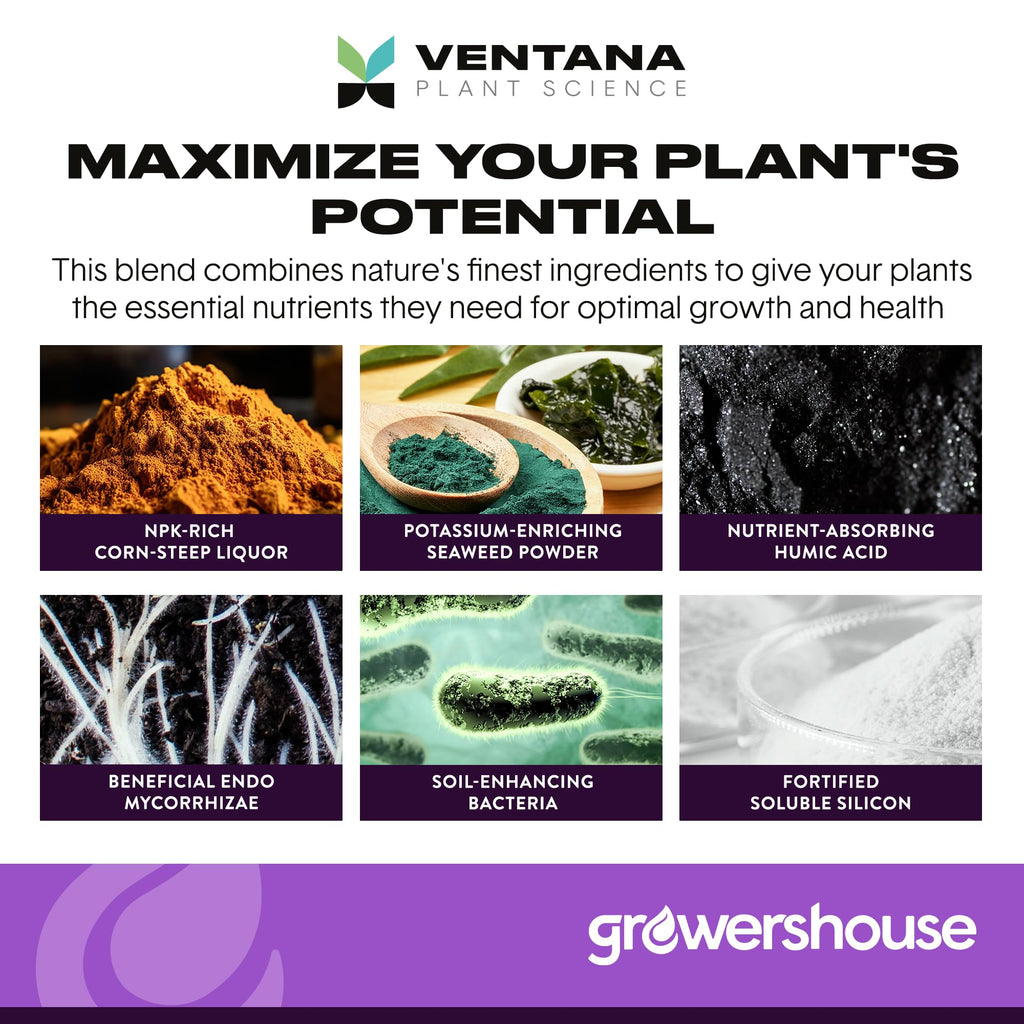 Stash Blend Premium Plant Additive Root Hormone for Plants - with Corn-Steep Liquor, Seaweed Powder, Humic Acid, Mycorrhizae, Microbial Bacteria, Soluble Silicon - Ideal for Gardeners and Growers