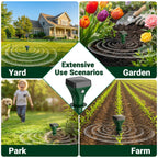 Mole Repellent Solar Powered, 8 Pack Snake & Skunk Repellent for Yard, Ultrasonic Mole Stakes for Lawns, IP65 Waterproof Gopher Repellent to Get Rid of Gopher, Vole, Chipmunk and Groundhog for Farm