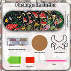 8 Pcs Mushroom Diamond Art Painting Coasters Kits with Holder DIY Mushroom Diamond Art Coaster Non Slip Coaster for Adults Diamond Kits Supplies for Christmas