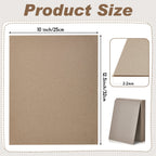 20 Pcs Book Board 10 x 12.5 Inch, 80 PT 0.086", Thick Binders Board Chipboard Designer Bookboard Kraft Heavy Duty Chipboard Sheets Bookbinding Supplies for Book Binding Cover