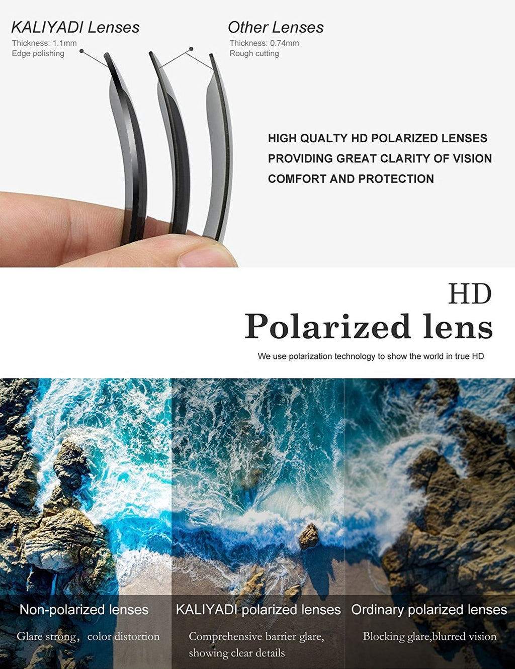 Classic Aviator Sunglasses for Men Women Driving Sun glasses Polarized Lens UV Blocking (3 Pack) 58mm