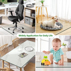 BesWin Glass Office Chair Mat, Tempered Glass Floor Mats for Carpet Floor, Heavy Duty Hard Glass Desk Chair Mat for Home or Office, Anti-Slip & Easy Glide - 36" x 46"