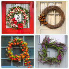 VIS'V Wreath Hanger, Large Clear Heavy Duty Suction Cup Wreath Hooks 22 LB Removable Strong Window Glass Door Suction Cup Wreath Holder for Halloween Christmas Wreath Decorations - 8 Pcs