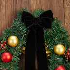 Keypan Black Velvet Ribbon for Gift Wrapping - 1 1/2 inch Wide Handmade Fringe Fabric Ribbon for Christmas Decorations, Baby Shower, Flower Bouquet