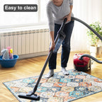 Orange Blue Office Chair Mat - 48"x36" Anti-Slip Rug for Hard Floor