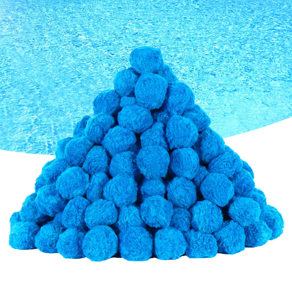 Askyli 3.1 lbs Pool Filter Balls for Sand Filter, Reusable Pool Sand Filter Balls, Efficient Blue Filter Media Balls, Suitable for All Sand Filter System (Equals 100lbs Pool Filter Sand)