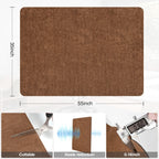 Placoot Desk Chair Mat for Hardwood Floor Corduroy Surface 1/6" Thick 55"x35" Office Chair Mat for Rolling Chairs-100% Large Anti-Slip Backing Under Desk Low-Pile Office Rug Floor Mat for Office/Home
