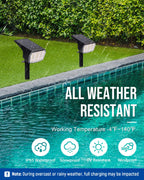 AUDERWIN Solar Spot Lights Outdoor Waterproof 4 Pack IP65, 63 LED 3 Lighting Modes Spotlights for Yard Garden House Garage Pathway