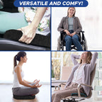 EcoNour Thick Seat Cushions for Tailbone Pain Relief (2 Pack) | Orthopedic Desk Chair Cushion for Office, Gaming Chair & Car Seat | Sciatica & Coccyx & Tail Bone Pain Relief for Long Sitting Elderly