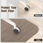 Blvornl Office Chair Mat for Hardwood Floor and Low Pile Carpet, 45"x 53" Desk Chair Mat for Hard Wood, Anti-Slip Hard Floor Protector Rolling Chair Mat, PVC Mat Desk Rug for Home, Dark Brown