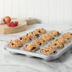 Martha Stewart Gallen 12 Cup Nonstick Carbon Steel Muffin/Cupcake Pan - Silver