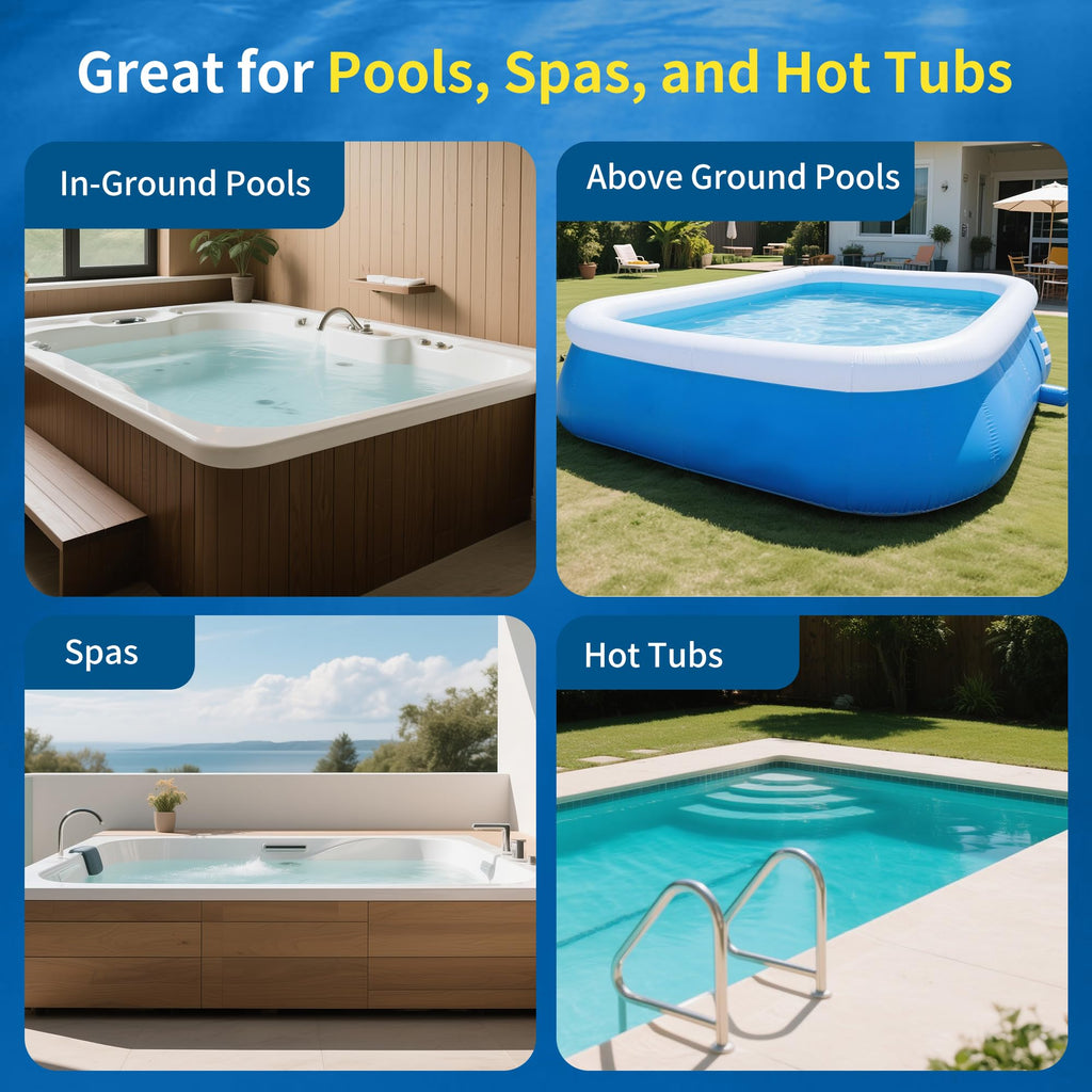 Handheld Pool Vacuum for Inground Pools,Pool Cleaner with Powerful Suction up to 15 gallons/min, Ideal for Leaves and Debris，Pool Vacuum Head for Pools Above Ground and Hot Tubs