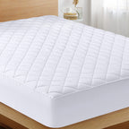 Utopia Bedding Quilted Fitted Mattress Pad (Full), Elastic Fitted Mattress Protector, Mattress Cover Stretches up to 16 Inches Deep, Machine Washable Mattress Topper (White)
