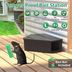 Anblak 2 Pack Rat Station Box with Keys, Rodent Station Keeps Rats Away, Keeps Children and Pets Safe, Key Unlocking, Reusable & Long-Lasting, Indoor & Outdoor