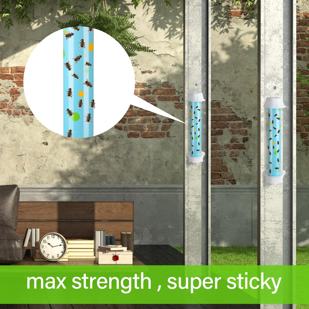18 Pcs Sticky Fly Trap Fly Stick with Hanging Hook Adhesive Fly Catcher for Indoor Outdoor Trap Houseflies and Flying Insects Mosquito Bee Wasp Moth