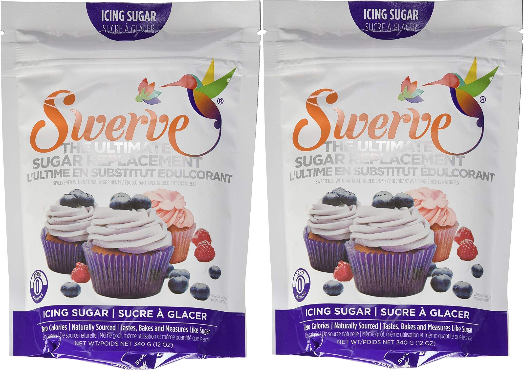 SWERVE The Ultimate Sugar Replacement - Icing Sugar, 340 Grams (2 Pack)
