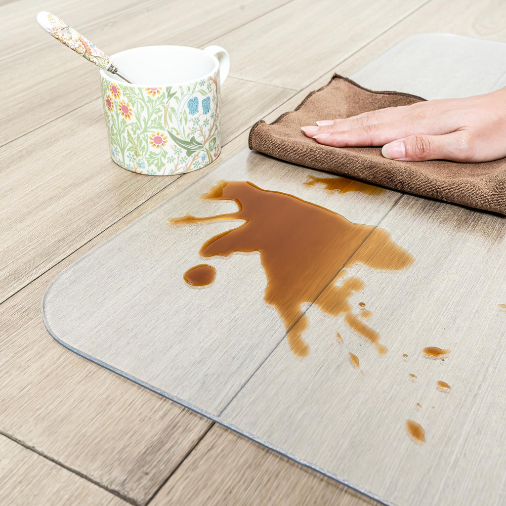 MuArts Elasticity Clear Chair Mat for Hardwood Floor 40 x 48 inch, Transparent Floor Mat Wood/Tile Protection Mat for Home & Office (40" X 48" Rectangle)