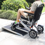 Ruedamann 4'L x 28.1" W, Holds up to 600Lbs, Wheelchair Ramp with Non-Slip Surface, Portable Aluminum Wheelchair Ramp, Folding Ramps for Wheelchairs, Home, Steps, Stairs, Handicaps, Doorways