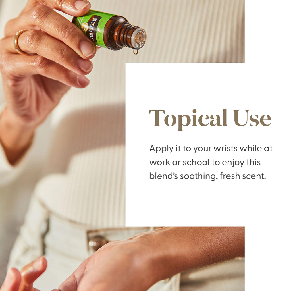 Young Living Stress Away Essential Oil Blend - Relaxing and Calming - 100% Pure - 5 ml - Blend of Copaiba, Lime, Cedarwood, Vanilla, Ocotea, and Lavender