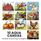 QUOKKA 10PACK Water Painting Dementia Activities for Seniors - Farm Memories - Alzheimers Products for Elderly - Activities for People with Dementia - Crafts for Seniors