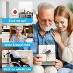 CallToU Caregiver Pager Call Button Elderly Wireless Call Button Vibration Pager Nurse Calling Alert System for Home Elderly Disabled Patient 1 Transmitters 1 Plug-in Receiver