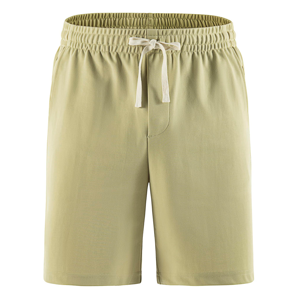 Men's Outdoor Shorts Casual Elastic Waist Drawstring Summer Beach with Pockets Lightweight Hiking Quick Dry Sports Shorts-S Dark Gray