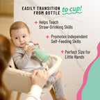 Legendairy Milk Honey Bear Straw Cup for Baby & Toddler, Silicone Squeeze Training Straw Cup, Leak Resistant Baby Sippy Cup with Straw, BPA Free, Dishwasher Safe, Bottle Transition, 8 oz, Green