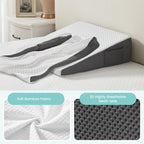 Wedge Pillow Cover Fitted 7.5" Bed Wedge 24" W x 24" L x 7.5" H, Soft Machine Washable Wedge Pillow Case, Only One Cover