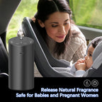 Barthelemy Waterless Car Diffuser, Waterless Diffusers for Essential Oils with Smart Cold Mist & No Leakage Tech, Cordless Aromatherapy Diffuser with Timing & 3 Mist Levels for Car, Room, Office