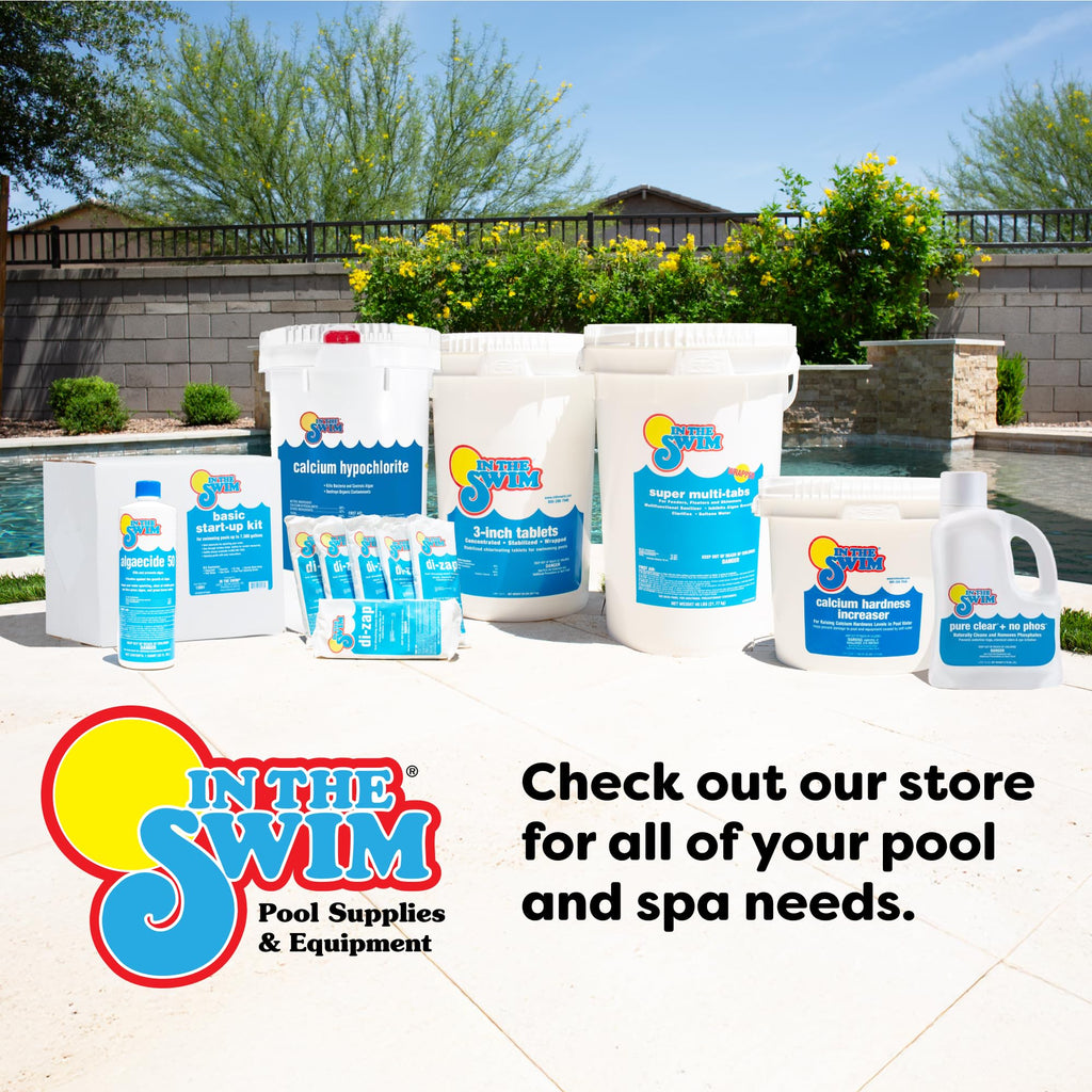 In The Swim 3 Inch Stabilized Chlorine Tablets for Sanitizing Swimming Pools - Individually Wrapped, Slow Dissolving - 90% Available Chlorine - Tri-Chlor - 10 Pounds