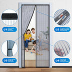 Heavy Duty Door Screen Magnetic Closure, LOVIGA Thickened Fiberglass Screen Door Mesh, Self Sealing, Tear Resistant, Easy Assemble, Fine Mesh Keep Bugs Out Fit Door Size 36 Inch X 82 Inch