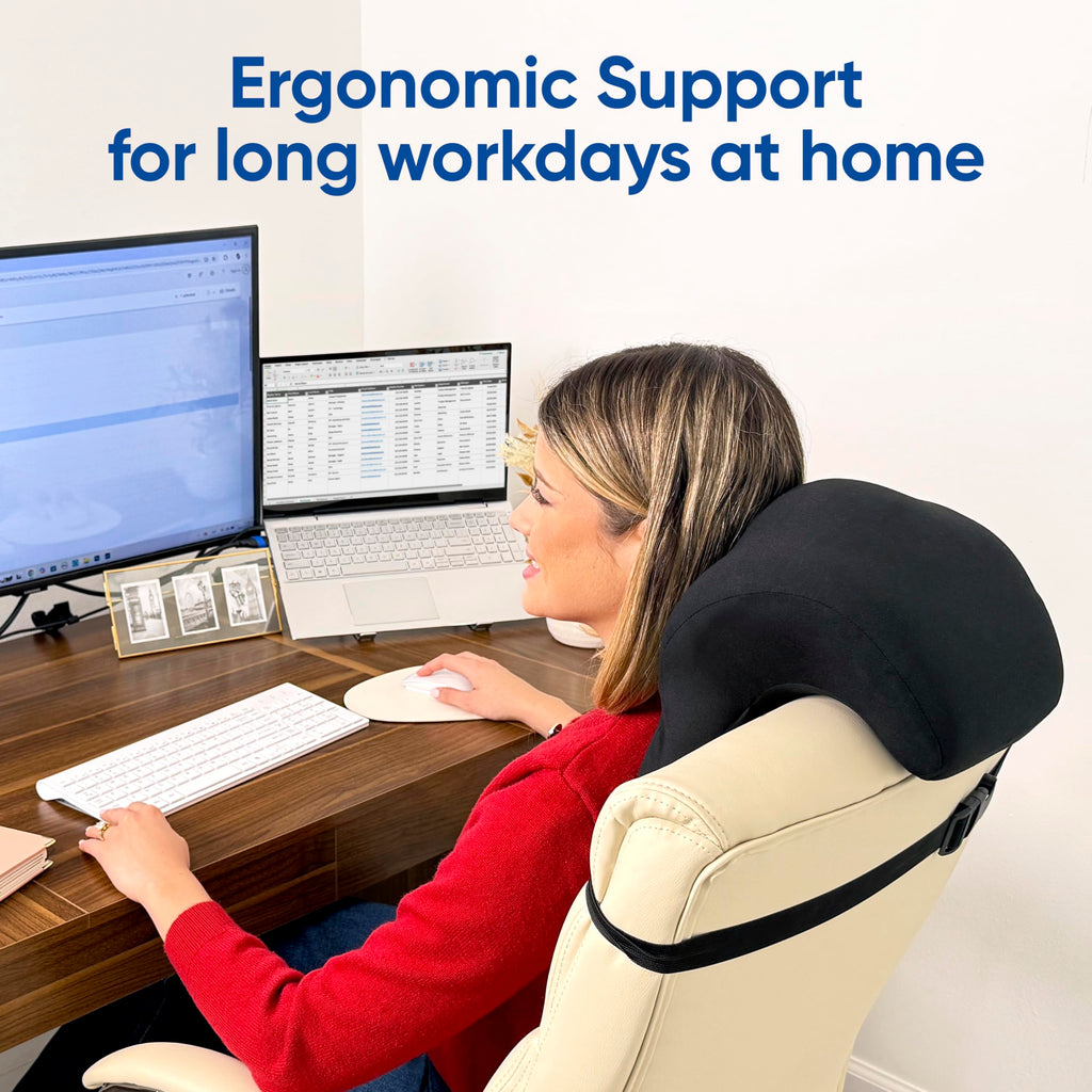 Extra Firm Office Chair Headrest Attachment, Ergonomic Head Rest for Office Chair Neck Pillow with Neck Support
