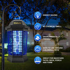 Klahaite Bug Zapper Outdoor, Electric Mosquito Zapper, Fly Zapper Indoor Fly Traps, Mosquito Repellent Outdoor Patio and Backyard Covers 1/2 Acre, 3 Prong Plug, 4200V, ABS Fireproof Plastic Outer