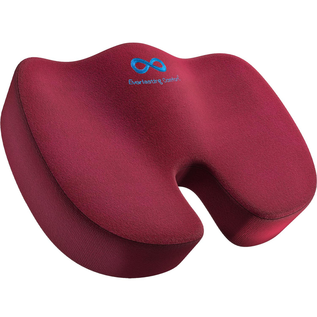 Everlasting Comfort Memory Foam Seat Cushions for Office Chairs - Sciatica & Tailbone Pain Relief Cushion - Car Seat & Office Chair Cushion - Ergonomic Office Desk Accessories for Comfort