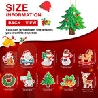 Jetec 20 Pcs Christmas DIY Diamond Key Chain Ornaments Diamond Painting Keychain for Christmas Party Decoration (Cute Style)