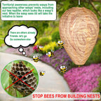 DECYOOL 4 Pack Wasp Nest Decoy Hanging Wasp for Wasps Hornets Yellow Jackets Outdoor Waterproof Material (Dark Brown)