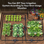Drip Irrigation System 230FT Quick-Connect Drip Irrigation Kit with 1/4 inch 1/2 inch Irrigation Tubing Hose and Accessories for Lawn Raised Bed Greenhouse Plant Watering System
