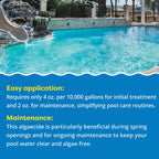 In The Swim Super Algaecide for Above Ground or Inground Swimming Pools – Low Odor, Non-Foaming Preventative for Yellow/Mustard Algae in Swimming Pools - 7.1% Chelated Copper – 1 Quart