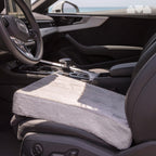 Milliard Memory Foam Seat Cushion Chair Pad 18 x 16 x 3in. with Washable Cover, for Relief and Comfort (Grey Faux Fur)