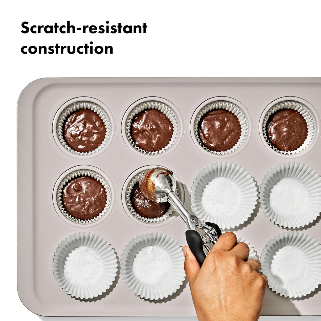 OXO Good Grips Non-Stick Pro Ceramic Coated Metal Bakeware 12 Cup Muffin Pan – Storm Blue