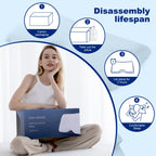 EGOHOME Cervical Neck Pillow, Side Sleeper Pillow for Sleeping, Aloe Vera Infused Memory Foam Pillow for Neck Pain Relief, Ergonomic Neck Support Pillow for Side Back Stomach Sleepers, 30x16 Inches