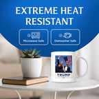 Trump Shot At Coffee Mug - Trump Bloody Ear Fist Pump PA Butler Pennsylvania Rally Failed Assassination Attempt - Trump 2024 - 11 Ounce Coffee Cup - Dishwasher and Microwave Safe - TRUMP15