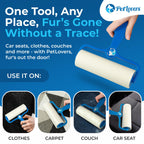 PetLovers 6.3" Large Lint Roller for Pet Hair Extra Sticky 270 Sheets, Ideal for Pet Hair Removal from Furniture & Clothes, Dog and Cat Lint Remover 3 Pack