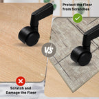 Office Chair Mat for Hardwood Floor&Tile Floor,36"X 48" Heavy Duty Desk Chair Mat for Hard Floors,Under Desk Rug for Rolling Computer Chair,Anti Slip,Low Pile Carpet Floor-Khaki