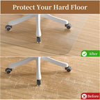 MESHDO Office Chair Mat for Hardwood Floor, 30" X 48" Desk Chair Mat for Hard Floors, PVC Clear Floor Protector for Home and Office Floor Mat - Can't be Used on Carpet