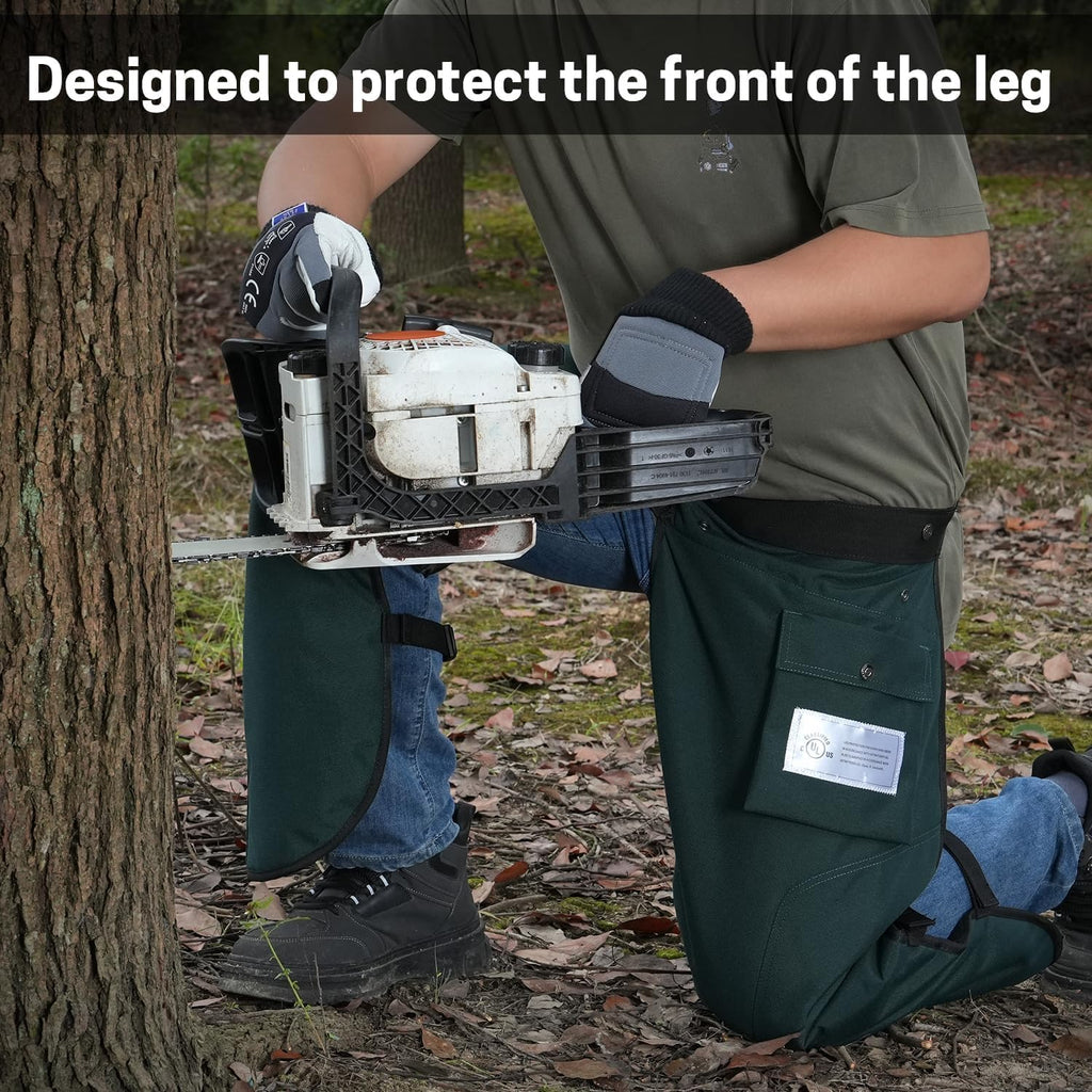 ZELARMAN Chainsaw Chaps Apron 8-Layer Wrap for Men/Women Loggers Forest Workers Protective Chain Saw Pants Adjustable